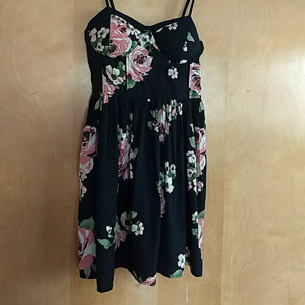 Black flower dress